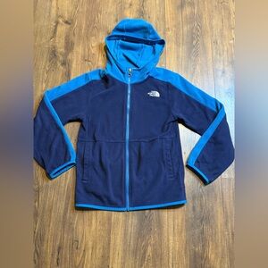 The North Face Youth Boys Full Zip Fleece Jacket, Blue Size Medium 10/12